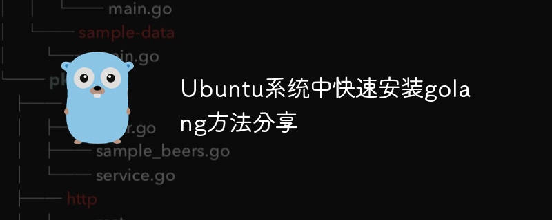 Teilen Sie uns mit, wie Sie Golang schnell im Ubuntu-System installieren