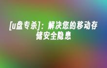 [U盘杀毒软件]：消除移动存储风险，保障数据安全