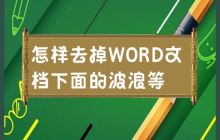 消除WORD文档中的下划线和波浪线