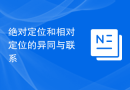 绝对定位和相对定位的异同与联系