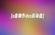 制作U盘的DOS启动盘