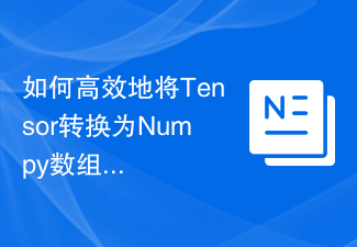 如何有效率地將Tensor轉換為Numpy數組