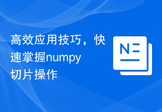 高效率應用技巧，快速掌握numpy切片操作