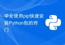 学会使用pip快速安装Python包的窍门