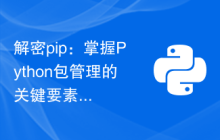解密pip：掌握Python包管理的关键要素