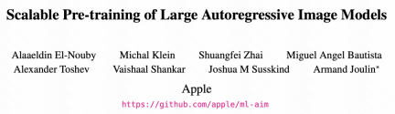 Apple：使用语言模型的自回归方式进行图像模型预训练