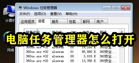 コンピュータータスクマネージャーの起動方法