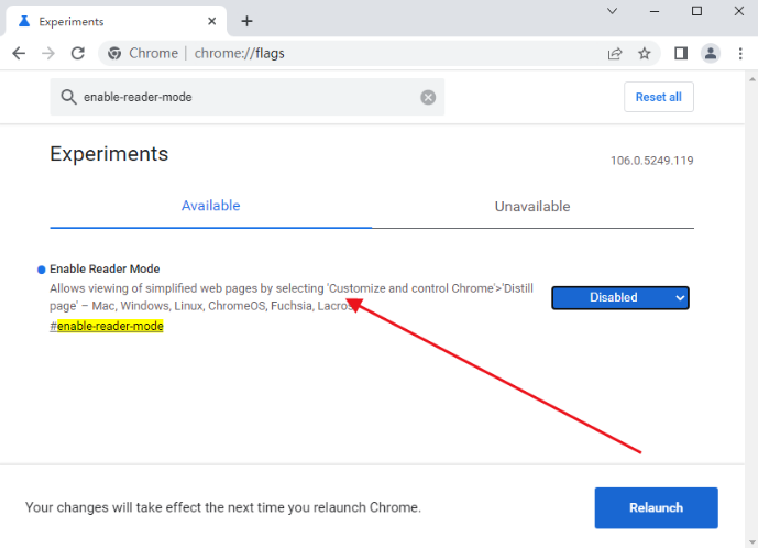 How to enable reading mode in Google Chrome?