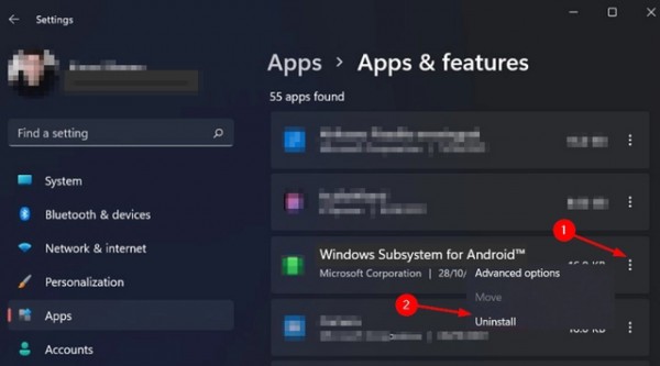 Bagaimana untuk menyahpasang subsistem Android Windows 11? Bagaimana untuk menyahpasang wsa pada win11?