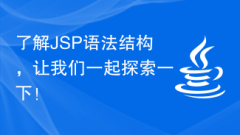 Understand the JSP syntax structure and let's explore it together!