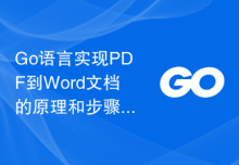 Go语言实现PDF到Word文档的原理和步骤