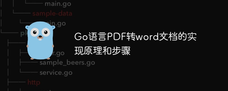 Go 言語を使用して PDF を Word ドキュメントに実装する原則と手順