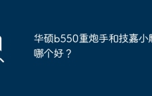 华硕b550重炮手和技嘉小雕哪个好？