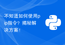 不知道如何使用pip指令？揭秘解决方案！