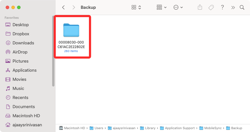 So kopieren Sie ein iPhone-Backup auf eine externe Festplatte