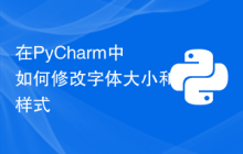 在PyCharm中如何修改字体大小和样式