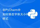在PyCharm中如何修改字体大小和样式