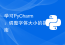学习PyCharm：调整字体大小的指南