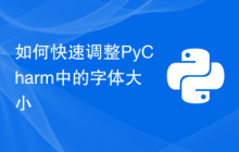 如何快速调整PyCharm中的字体大小