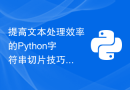 提高文本处理效率的Python字符串切片技巧解密