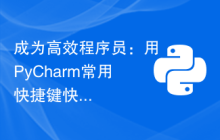成为高效程序员：用PyCharm常用快捷键快速上手！