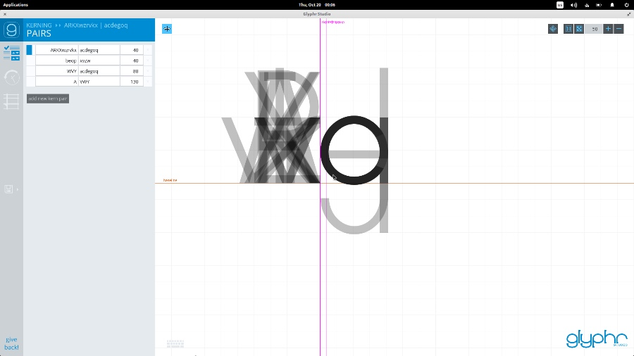 使用 Glyphr 玩转Linux字体