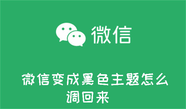 WeChat을 다시 검은색 테마로 조정하는 방법