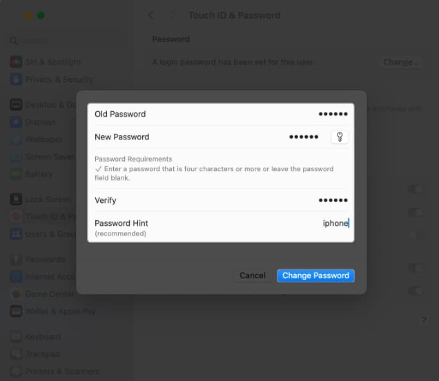 How to change login password on Macbook, Apple tutorial