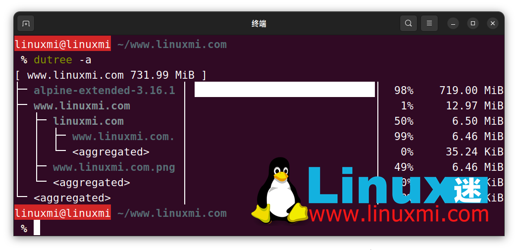 dutree：强大的 Linux 文件系统磁盘使用追踪工具