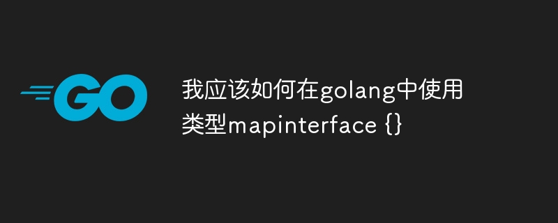 我应该如何在golang中使用类型mapinterface {}