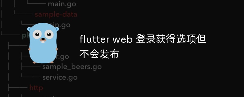 flutter web 登录获得选项但不会发布