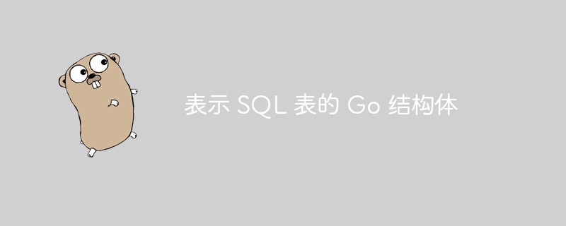 表示 sql 表的 go 结构体