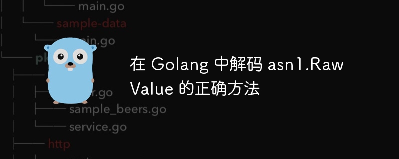 在 golang 中解码 asn1.rawvalue 的正确方法