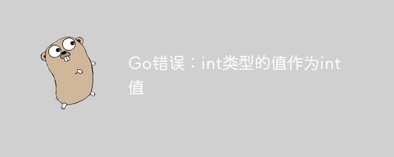 Go錯誤：int型別的值作為int值