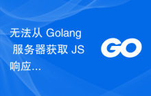 无法从 Golang 服务器获取 JS 响应