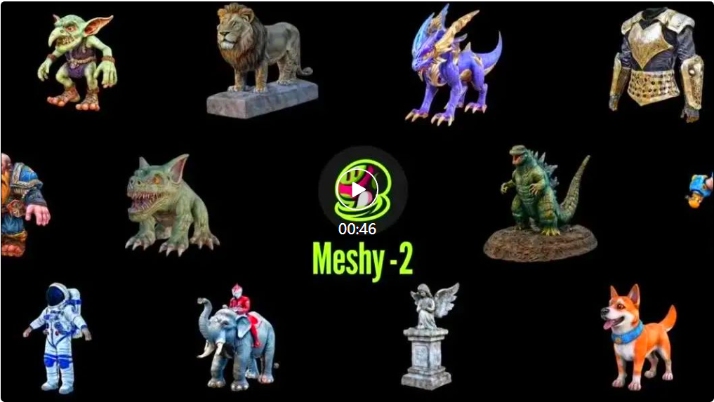 Hu Yuanming의 스타트업 Meshy 제품 업그레이드: 텍스트를 3D로 변환, 25초 안에 미리보기 제작 가능