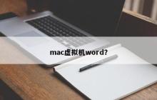 mac虚拟机word？