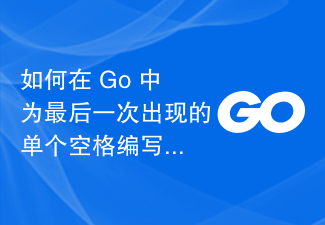 如何在 Go 中為最後一次出現的單一空格編寫正規表示式？