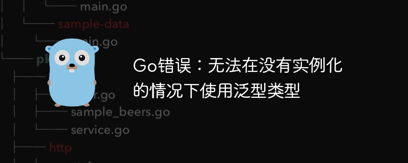 Go错误：无法在没有实例化的情况下使用泛型类型