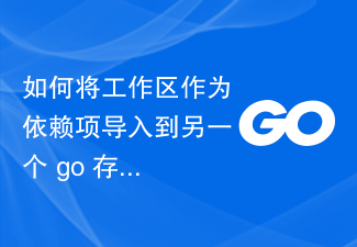 如何将工作区作为依赖项导入到另一个 go 存储库中？