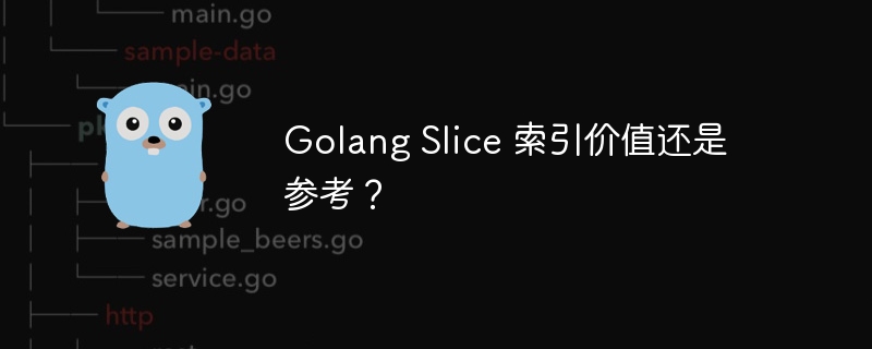 golang slice 索引价值还是参考？