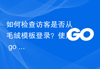 如何检查访客是否从毛绒模板登录？使用 go Buffalo 框架