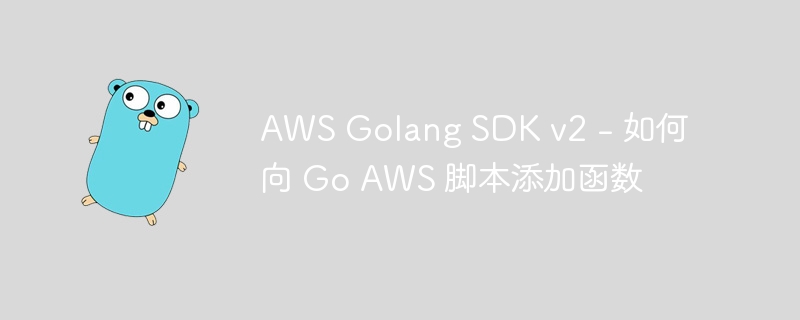 aws golang sdk v2 - 如何向 go aws 脚本添加函数