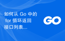 如何从 Go 中的 for 循环返回接口列表？