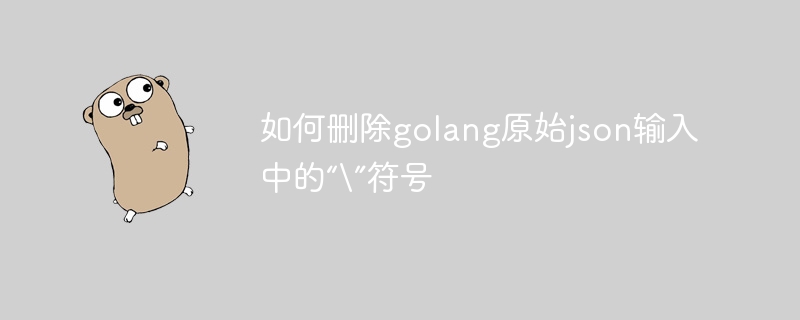 如何删除golang原始json输入中的“”符号