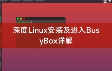 深度Linux安装及进入BusyBox详解