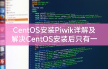 CentOS安装Piwik详解及解决CentOS安装后只有一个光标的问题