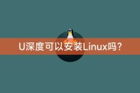 U深度可以安装Linux吗？