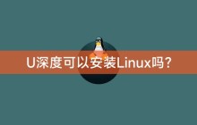 U深度可以安装Linux吗?