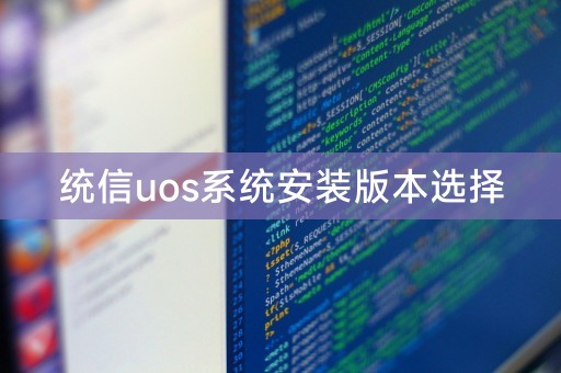 Tongxin uos システムのインストールバージョンの選択